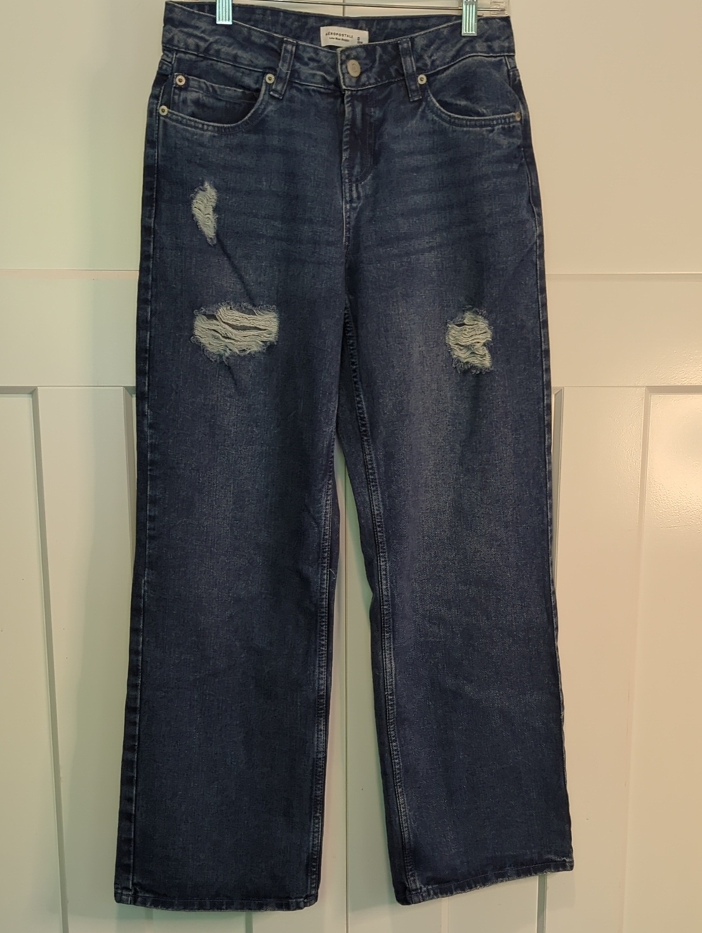 Aeropostale Women's Distressed Low Rise Baggy  Size 0